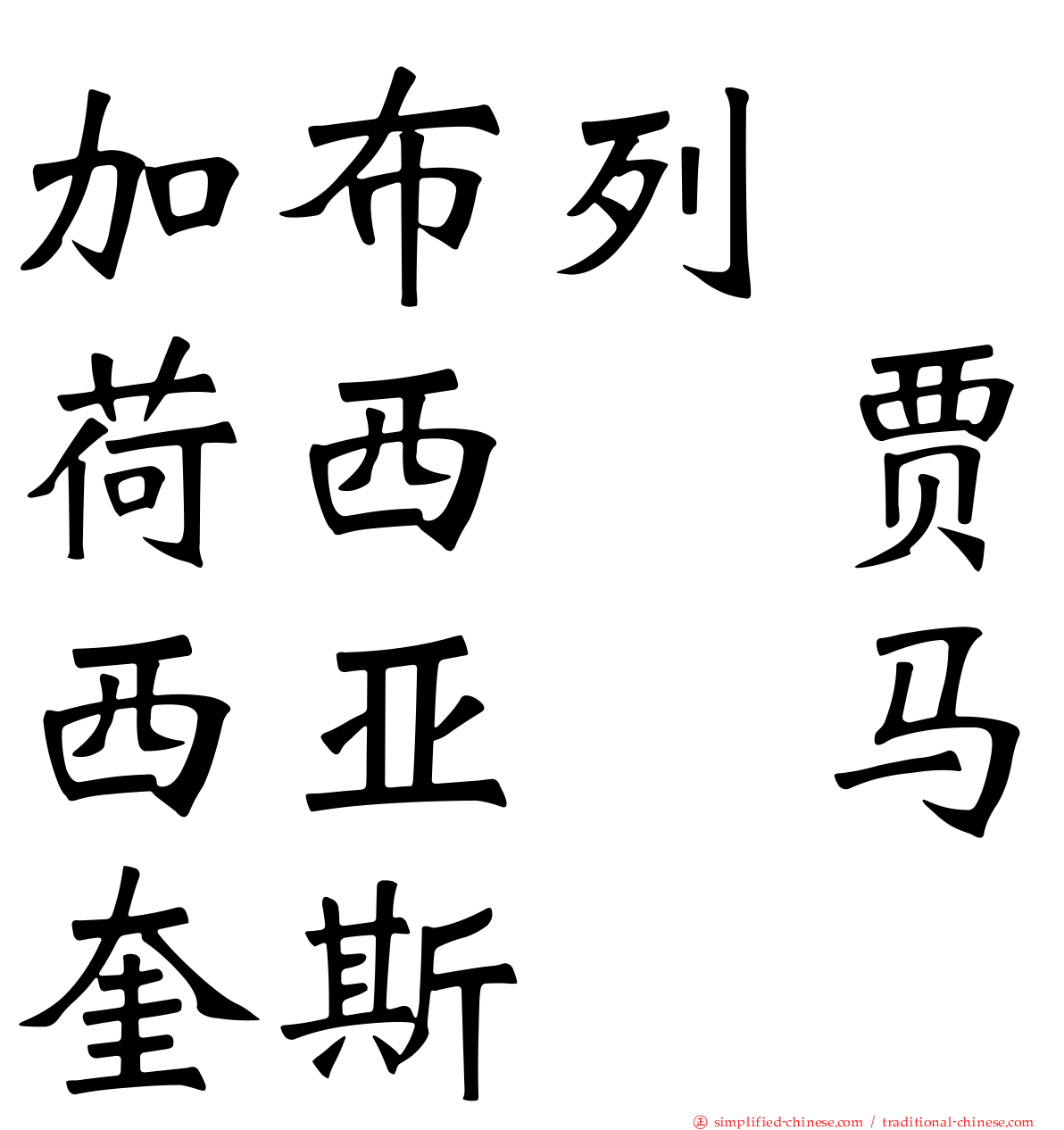 加布列　荷西　贾西亚　马奎斯